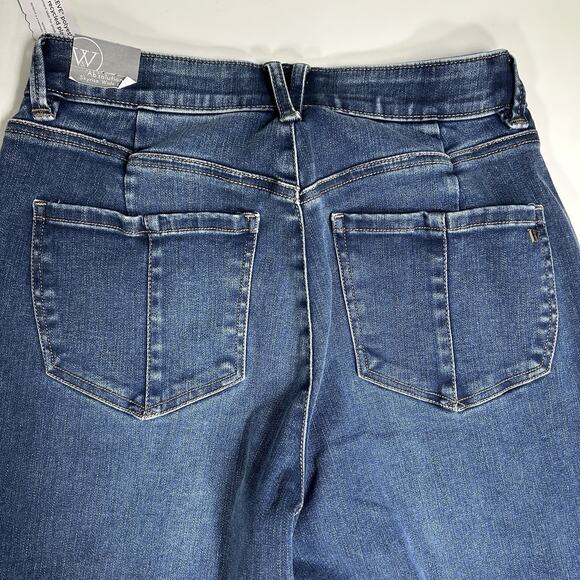 Wit & Wisdom Jeans Women’s 4 Wide Leg High Rise Raw Hem Y2K Denim NWT - Picture 6 of 16